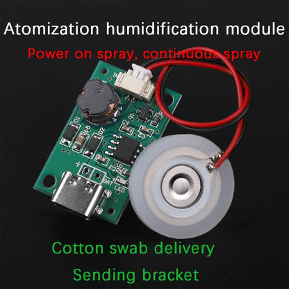 DIY Ultrasonic Type-C Atomizer Module for 1.5-2W, 5V, 300mA Single Nozzle Humidifier with Plastic Material - No Switch Needed