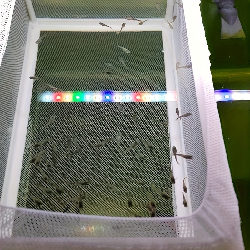 1pc Aquarium Breeding Isolation Net made of durable PE material for fish and shrimp separation in small tanks.