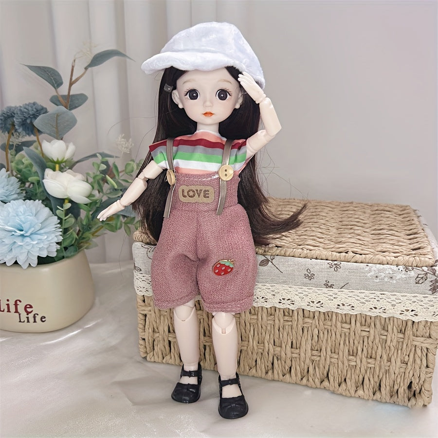 30.48 cm fashion doll with 1/6 BJD ball jointed body in DIY anime and movie themed princess style. Made of PE material. Perfect gift for kids.