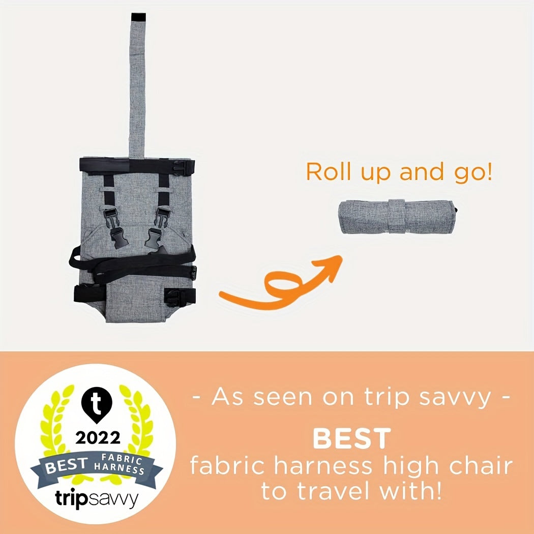 Convenient and Portable High Chair for Kids - Adjustable Safety Seat with Anti-Slip Straps for On-the-Go Dining