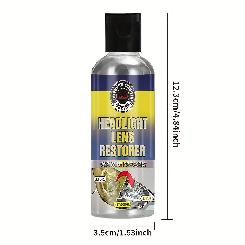 Automotive Headlight Restoration Kit for Oxidation, Yellowing, Scratches & Haziness - Easy Application, Quick Results - Fits All Vehicles - High-Quality Material.