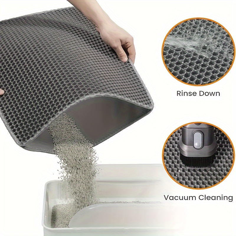 Dual-Layer Cat Litter Mat made of EVA Material for Indoor Cleanliness Protection