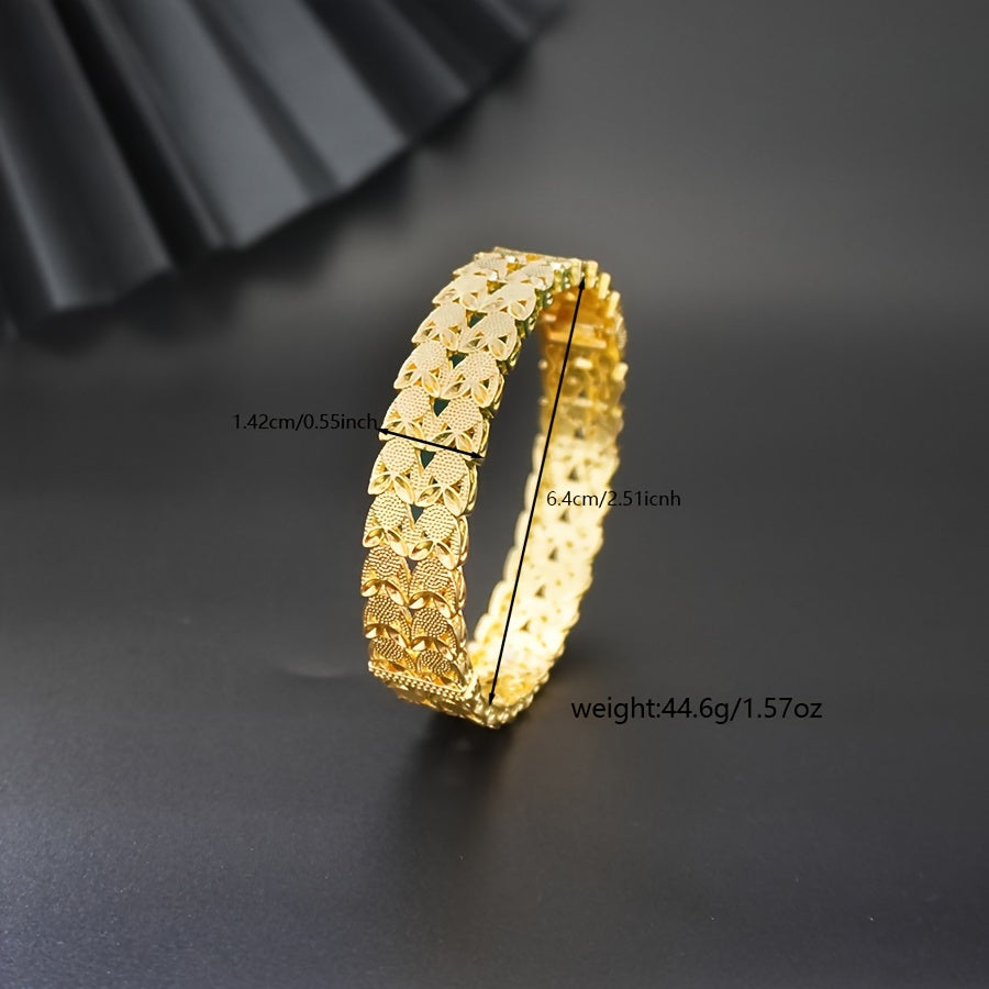 Stylish Two-Tiered Wide Bracelet for Women - Ideal for Graduations, Weddings, and Lavish Events