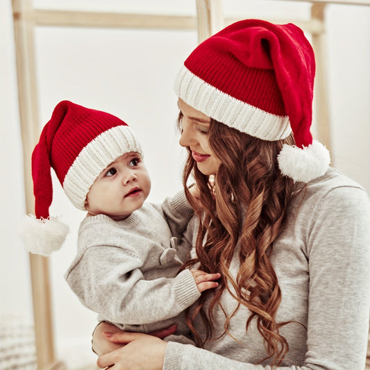 Get into the Christmas spirit with our top pick! This family-friendly vintage red & white knit Santa hat with pom-pom is made from 100% cozy acrylic, providing warm winter comfort for all ages. Ideal for Christmas celebrations!