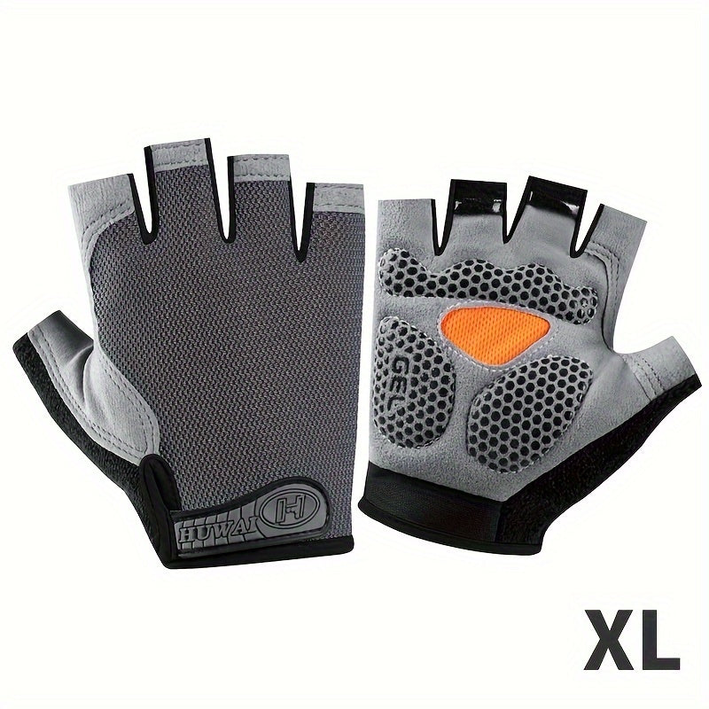 1 Pair of Ximax Half-Finger Fitness Gloves for Outdoor Sports, Non-Slip and Breathable