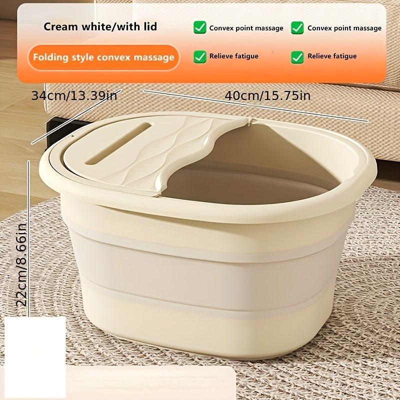 Portable foot soak tub with massage and easy-carry design for home spa experience.