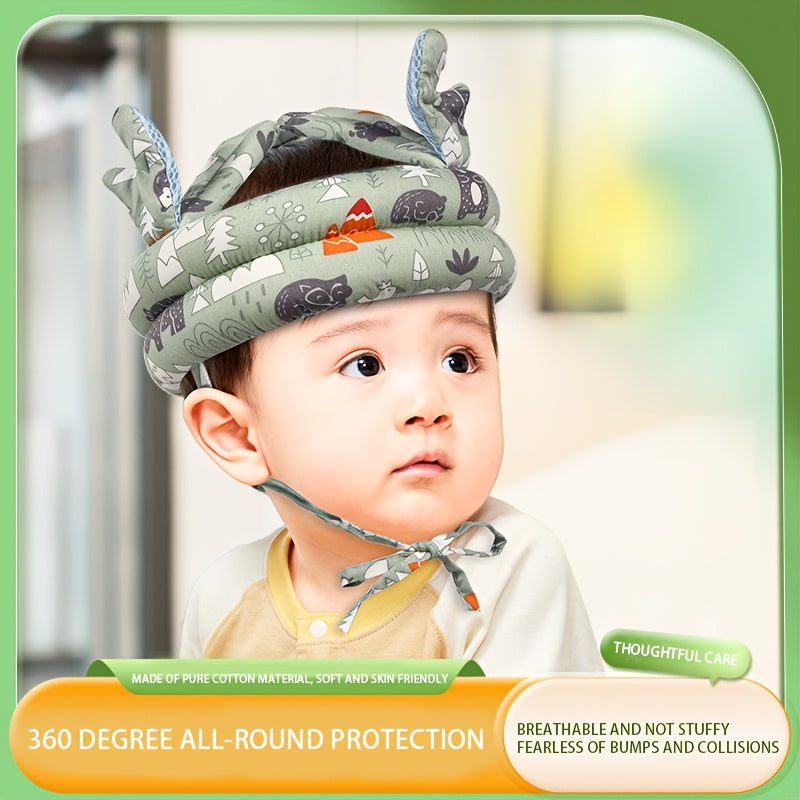 Children's protective hat for learning to walk, prevents falls and collisions, breathable for all seasons.