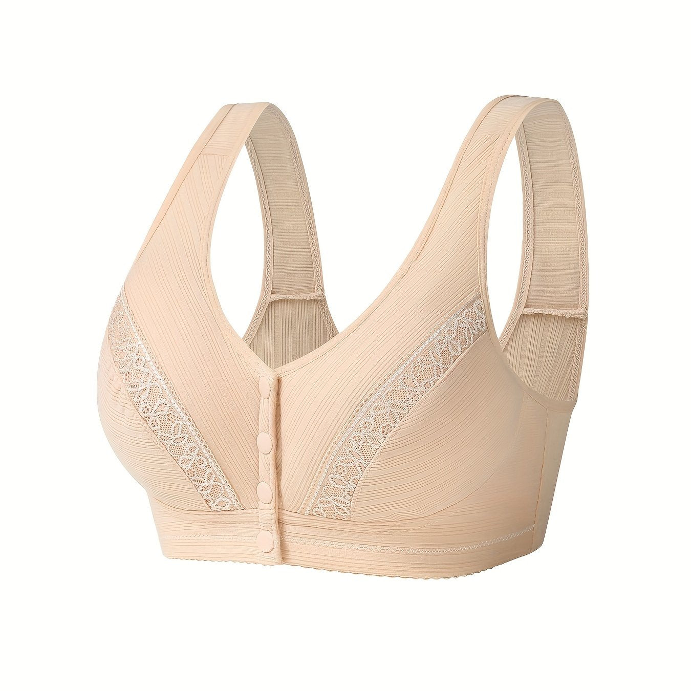 Front-buttoned wireless bralette for women - the ideal fit for lingerie and underwear.