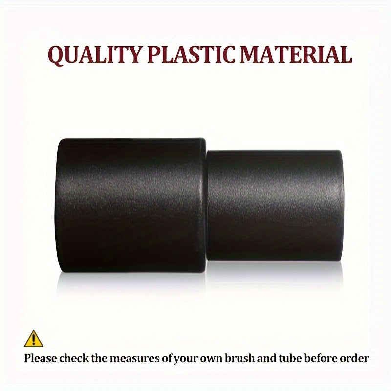 2 pieces of Vacuum Adapter, compatible with 35mm (1-3/8in) Mm to 32mm (1-1/4in) Inner Diameter brushes. Fits 35mm Outer Diameter tubes. Made of plastic.