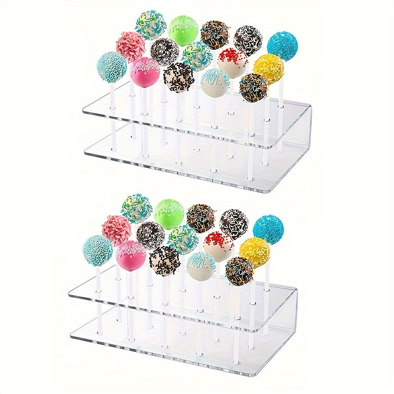 Stylish U-Shaped Clear Acrylic Lollipop Stand with 15 Holes - Perfect for Weddings, Birthdays, and Parties