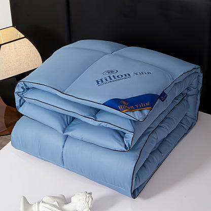 Hilton Style Quilt - Soft and Fluffy Bedding for All-Season Comfort, Polyester Filling with Bedroom Décor.