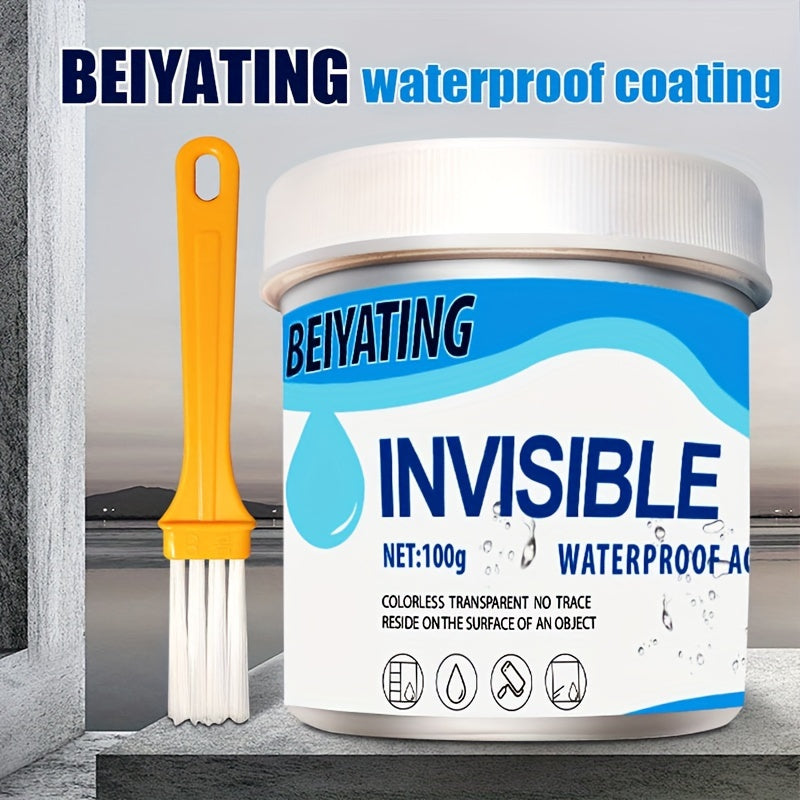 100g/200g/400g BEIYATING Invisible Waterproof Coating, Strong Adhesive Sealant for Wood, Plastic, Glass, Marble, Ceramic, Multi-Surface Use