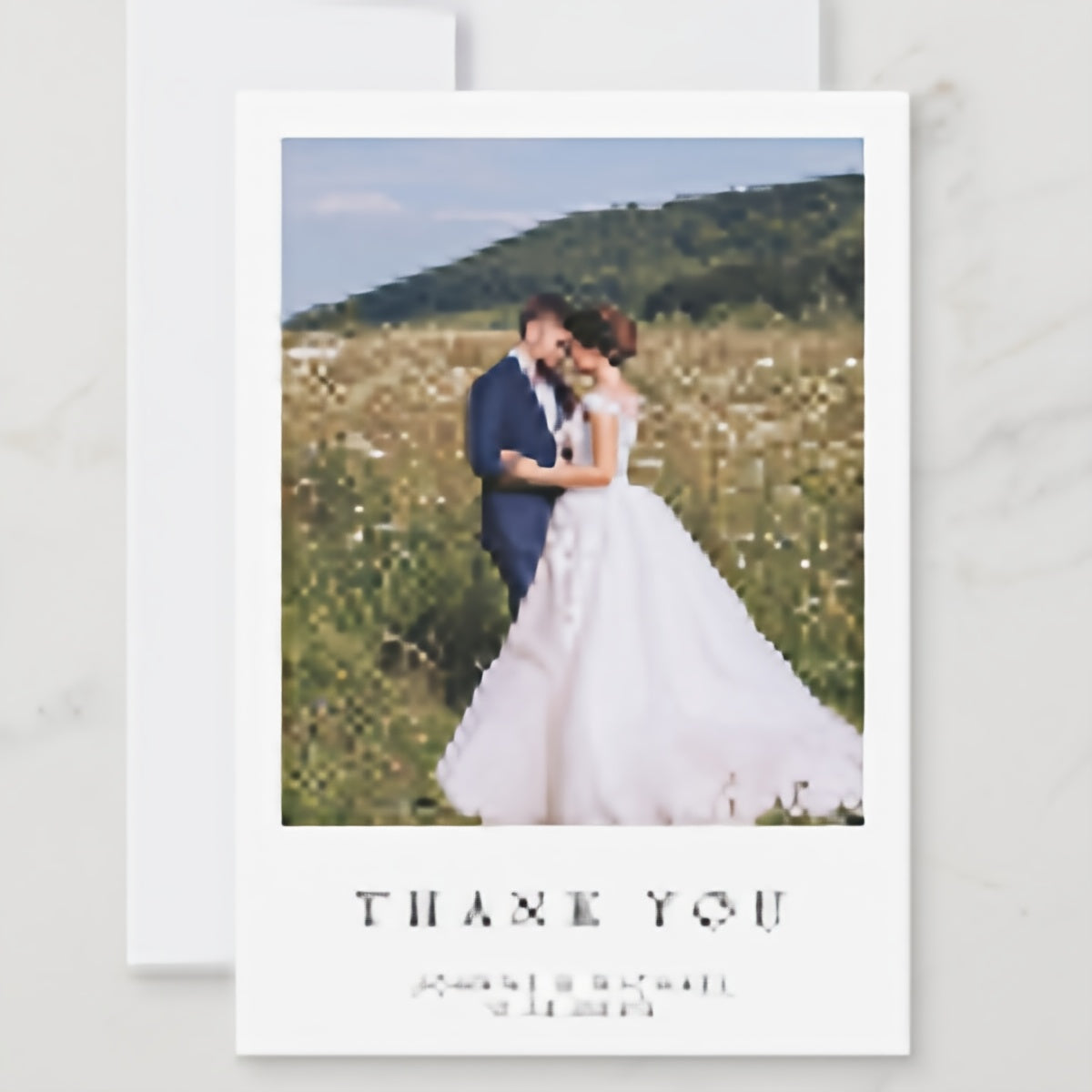 Personalized Wedding Thank You Cards - Set of 60, Add Your Own Photo, Name & Date, Elegant Matte Finish, Ideal for Celebrating Anniversaries & Everyday Gratitude.