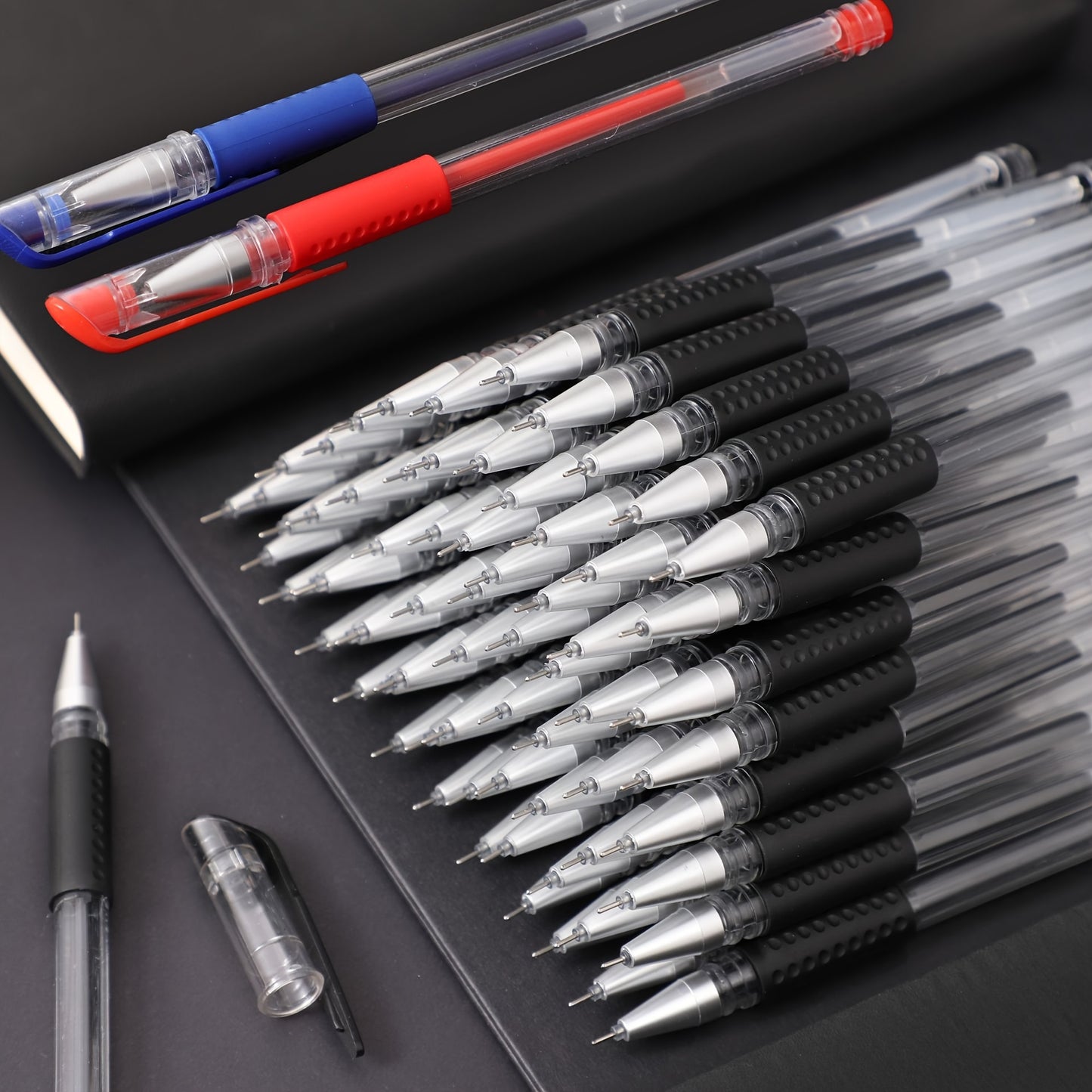 23pcs Black Gel Pen with 0.5mm Needle Tube Head for Business, College, High School, and Office Use