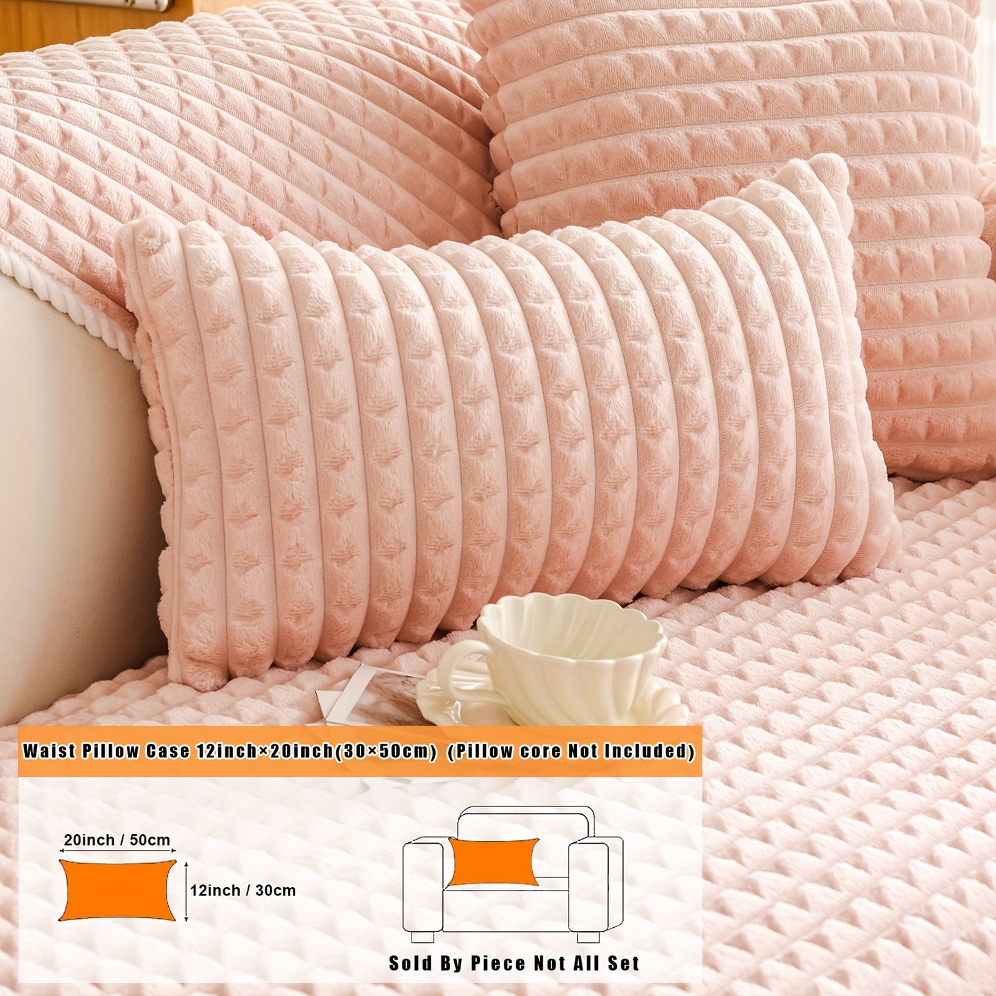 Thick, non-slip plush sofa cover suitable for all types of furniture, pet-friendly, easy to clean.