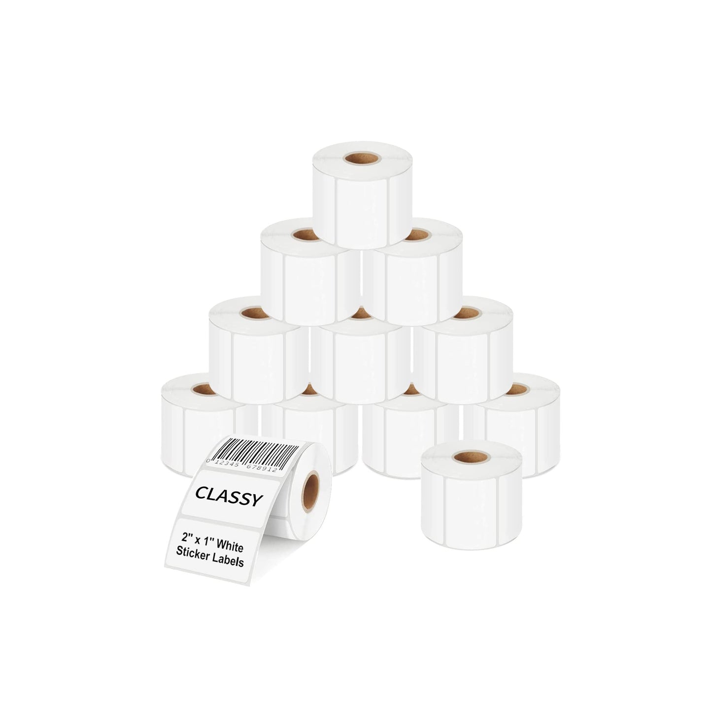 50x30mm Direct Thermal Adhesive Barcode Sticker Paper - 1000 labels