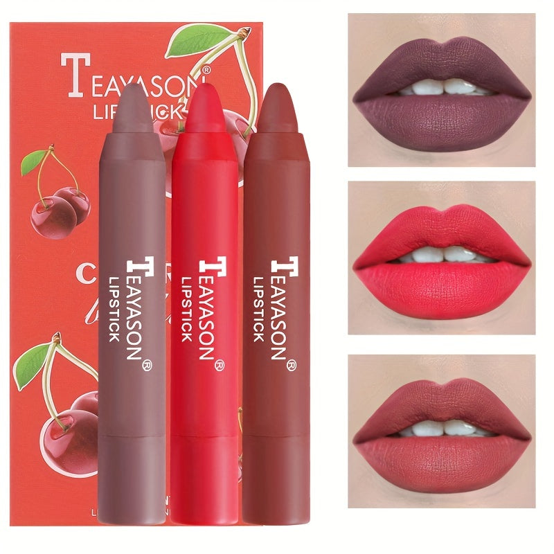 3-piece Nude Matte Lip Set - Perfect Valentine's Day Gift