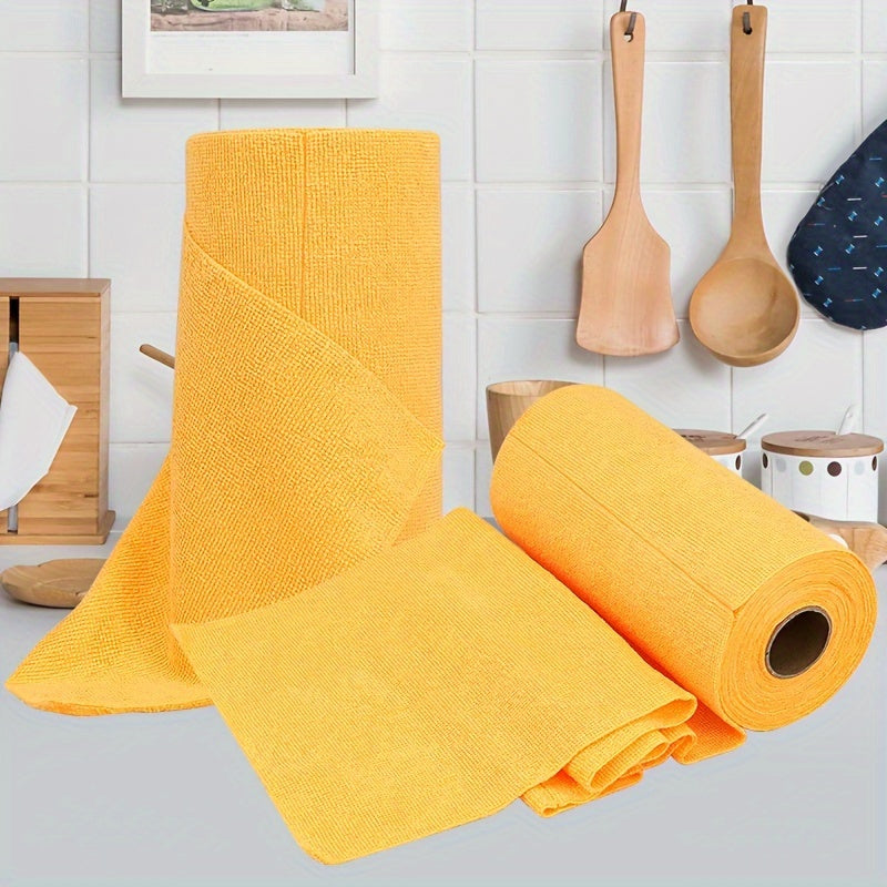 One roll of reusable microfiber towels with 20 sheets. These hand-tear cleaning towels are made of washable ultra-fine fiber, perfect for soft cleaning of cars. Can also be used as multipurpose absorbent cleaning wipes, dish towels, kitchen rags, or lazy