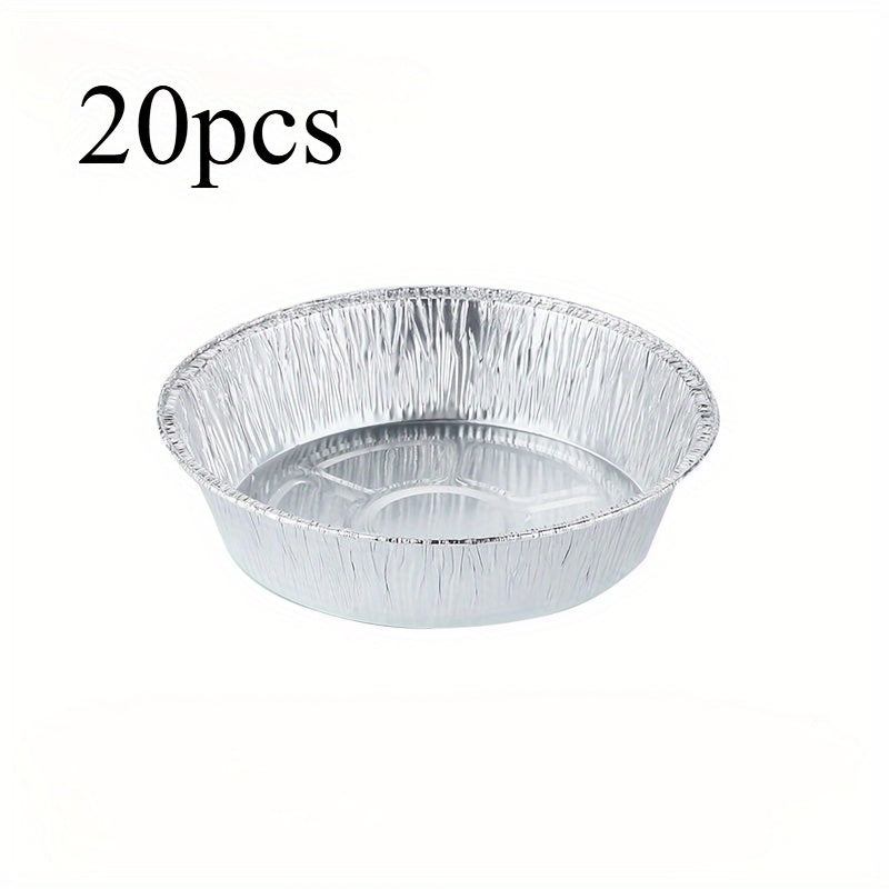 10/20/30 Pack of Disposable Round Aluminum Foil Pans with Dome Lids - 7-Inch Tin Foil Containers for Roasting, Meal Prep, To-Go, Oven & Barbecue - Perfect for Any Occasion!