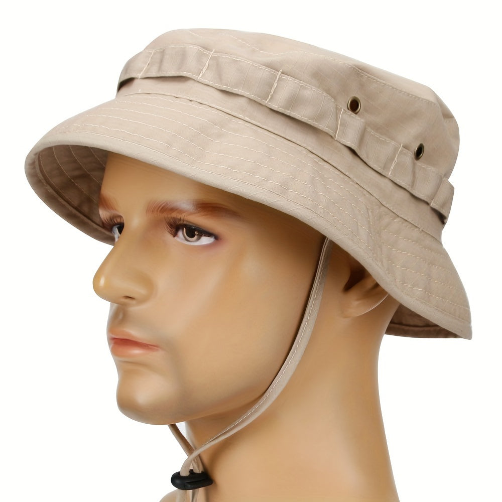 Space Souls Summer Bucket Hat with breathable mesh and sun protection, ideal for hiking and beach outings.