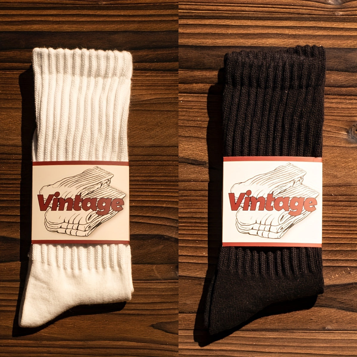 Men's and women's college style retro socks, breathable and thick, suitable for all seasons.