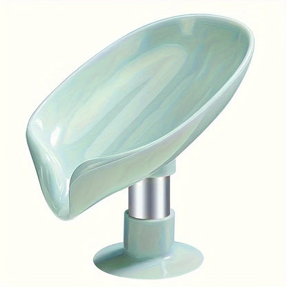 Suction cup soap holder for non-slip storage in bathroom. Water-resistant and does not require power.