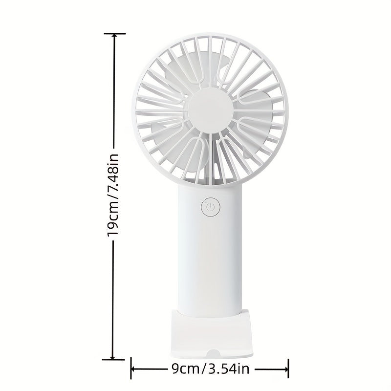 Portable USB Mini Fan in White, Blue, and Pink with Touch Control - Perfect for Office, Travel, Camping, and Picnics. Wearable design makes it convenient to carry around. Rechargeable with Built-in Lithium Battery for on-the-go cooling. Get the Mini Fan