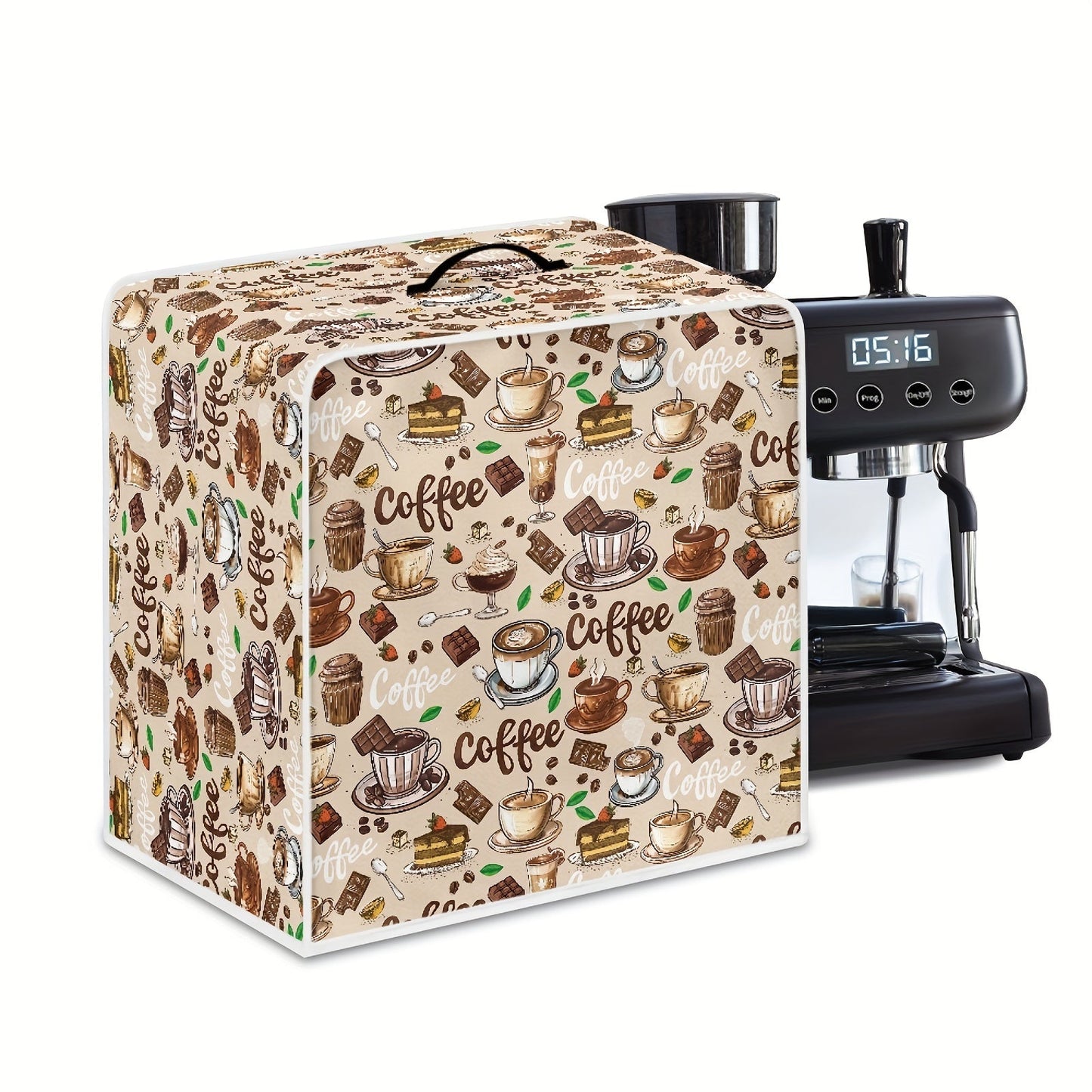 Protect your blender, juicer, or air fryer with the adorable Rshubino Cute Cartoon Coffee Maker Cover. Ideal for home, office, or camping use, this dustproof accessory comes with a handle for added convenience.