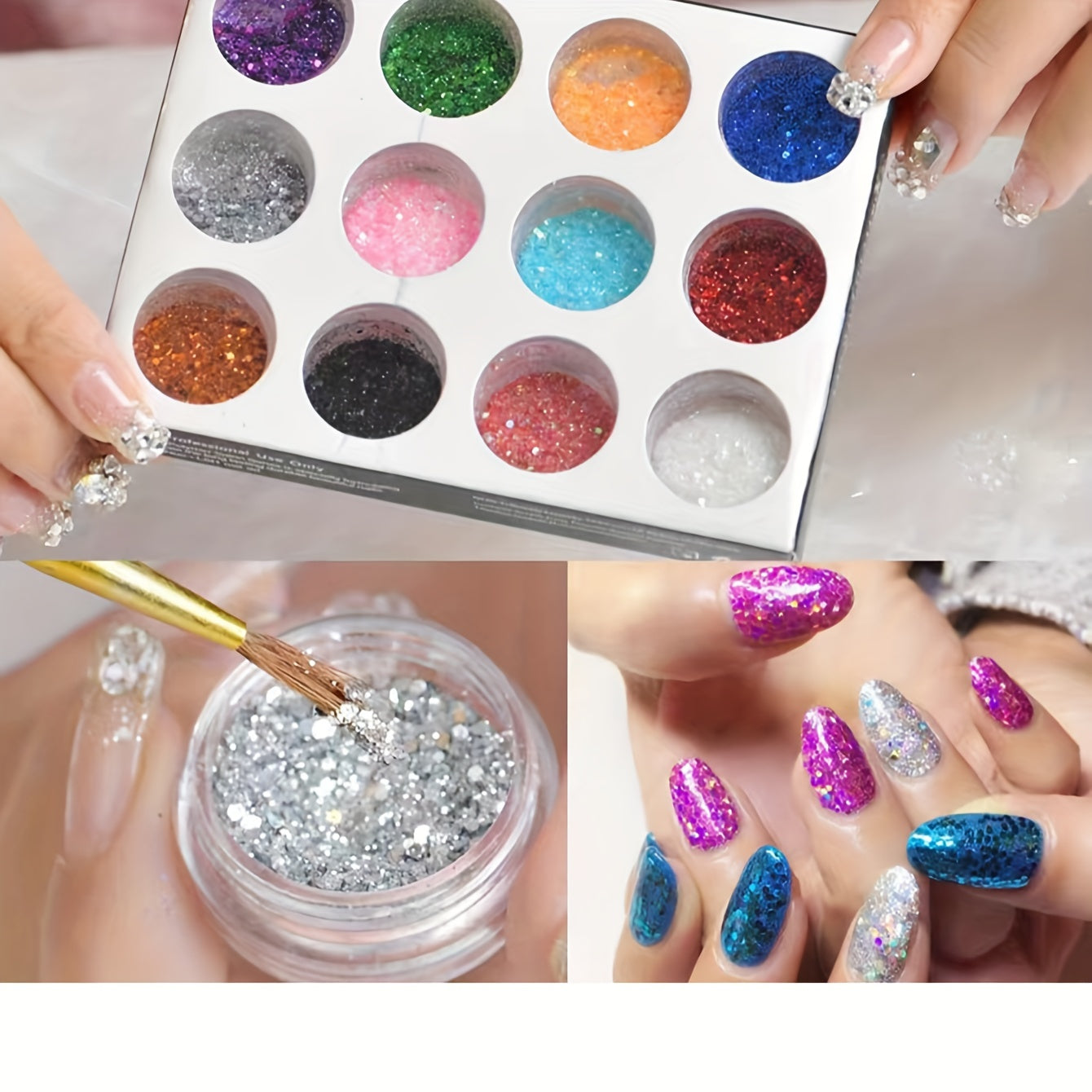 Acrylic Nail Kit for Beginners with Glitter Powders, Extension Tools, USB Lamp, Manicure Set, and Gift for Women