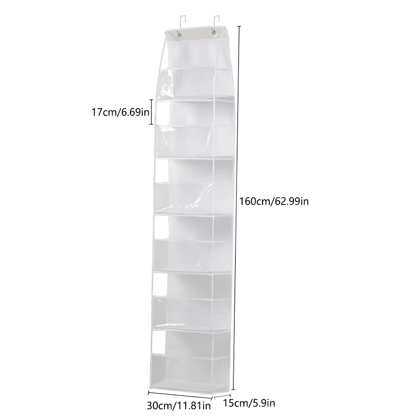 6-tier Over-the-Door Organizer designed for Kids' Room - Fabric Storage Bag for Diapers, Toys & Miscellaneous Items