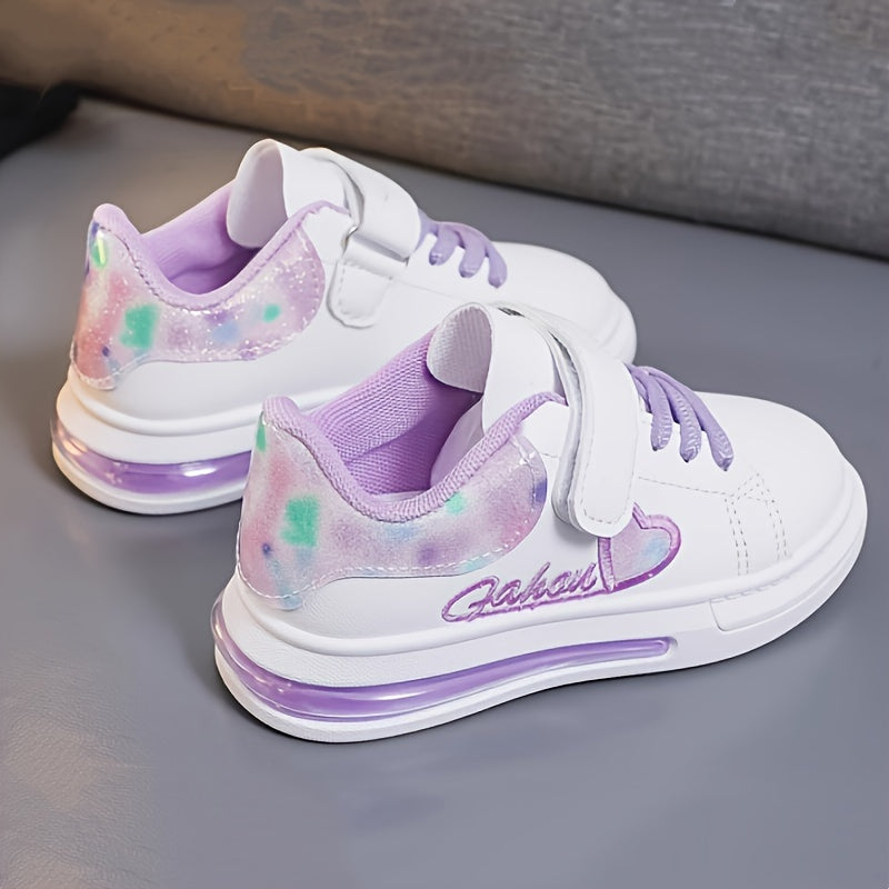 Comfortable and breathable girls' casual footwear with hook-and-loop closure for all seasons, including autumn and spring.