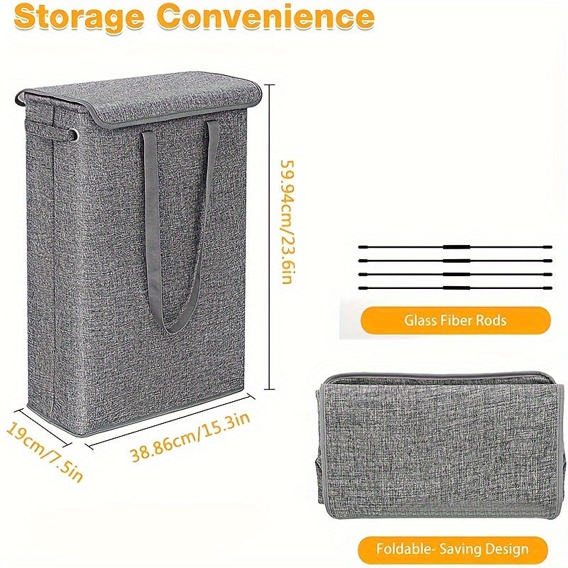 Large Capacity Laundry Storage Basket with Handles, Foldable Laundry Hamper Box for Bathroom, Household Organizer for Bedroom, Home, and Dormitory