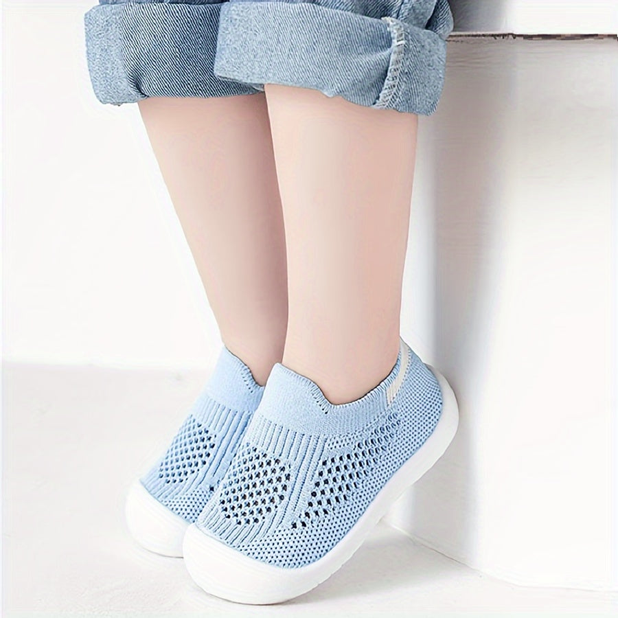 Breathable, lightweight slip-on low top shoes for baby girls perfect for all seasons.