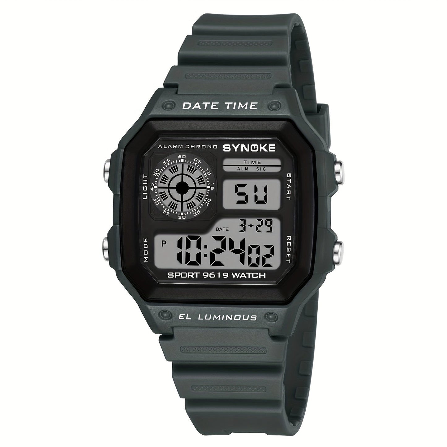 Shiny Waterproof Sports Men's Square Watch, Perfect Gift Option