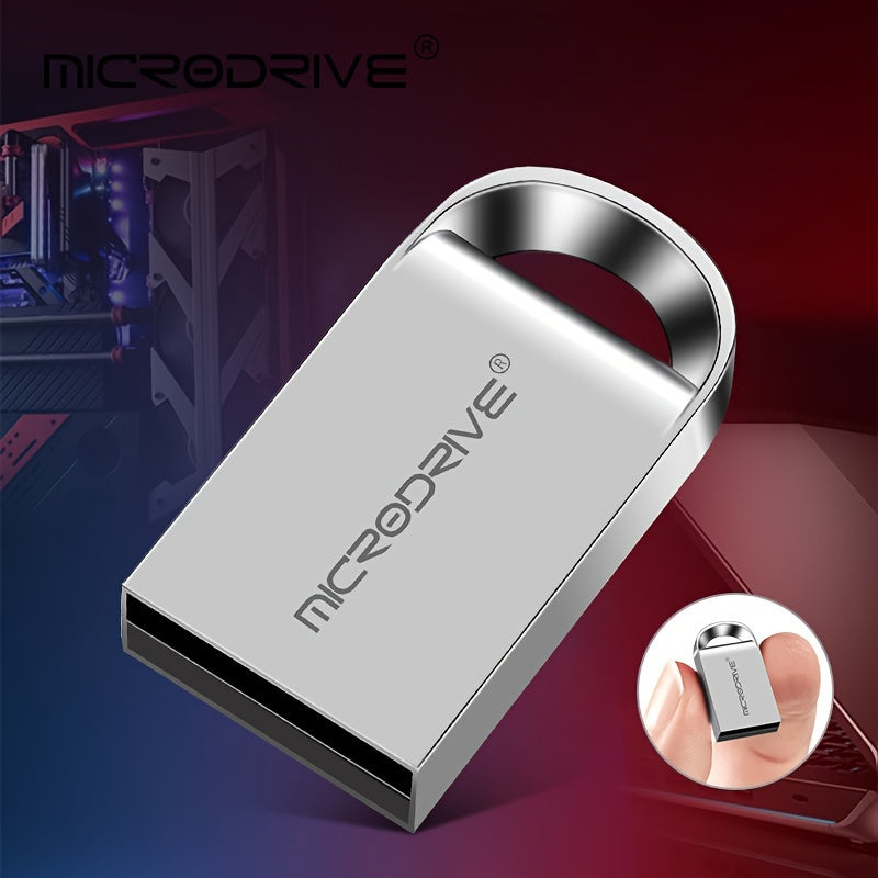 Microdrive mini USB flash drive with key ring, available in various sizes from 4GB to 128GB. Creative gift idea with MINI M1 buttons.