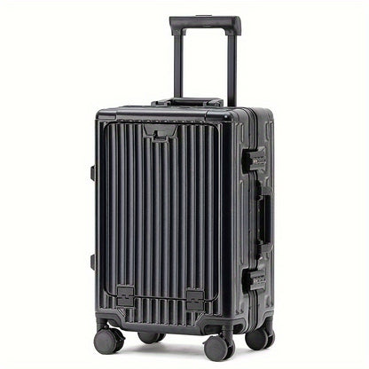 Durable Business Carry-On Luggage with Aluminum Frame, Spinner Wheels, and Combination Lock