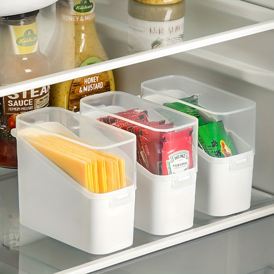 Food-Safe Plastic Storage Box for Cheese, Deli Meat, Butter, Coffee, Snacks, and More - Perfect for Refrigerator Organization and Home Storage Needs