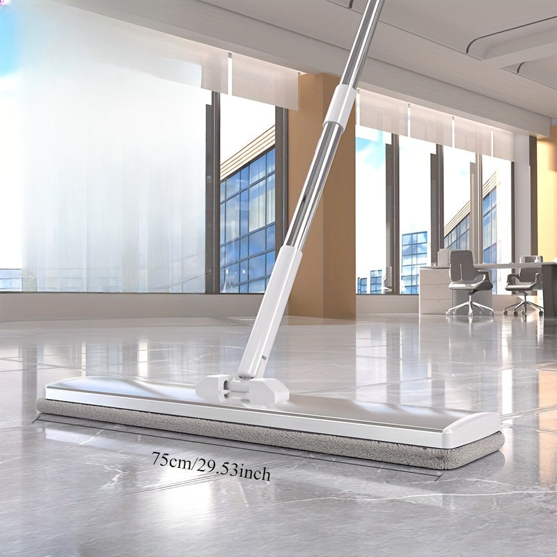 Multipurpose Aluminum Alloy Flat Mop with Stainless Steel Telescopic Handle - Ideal for Industrial and Home Use, Wet or Dry Cleaning in Living Room, Bedroom, Bathroom, Kitchen, and More - Available in Various Sizes for Easy Cleaning