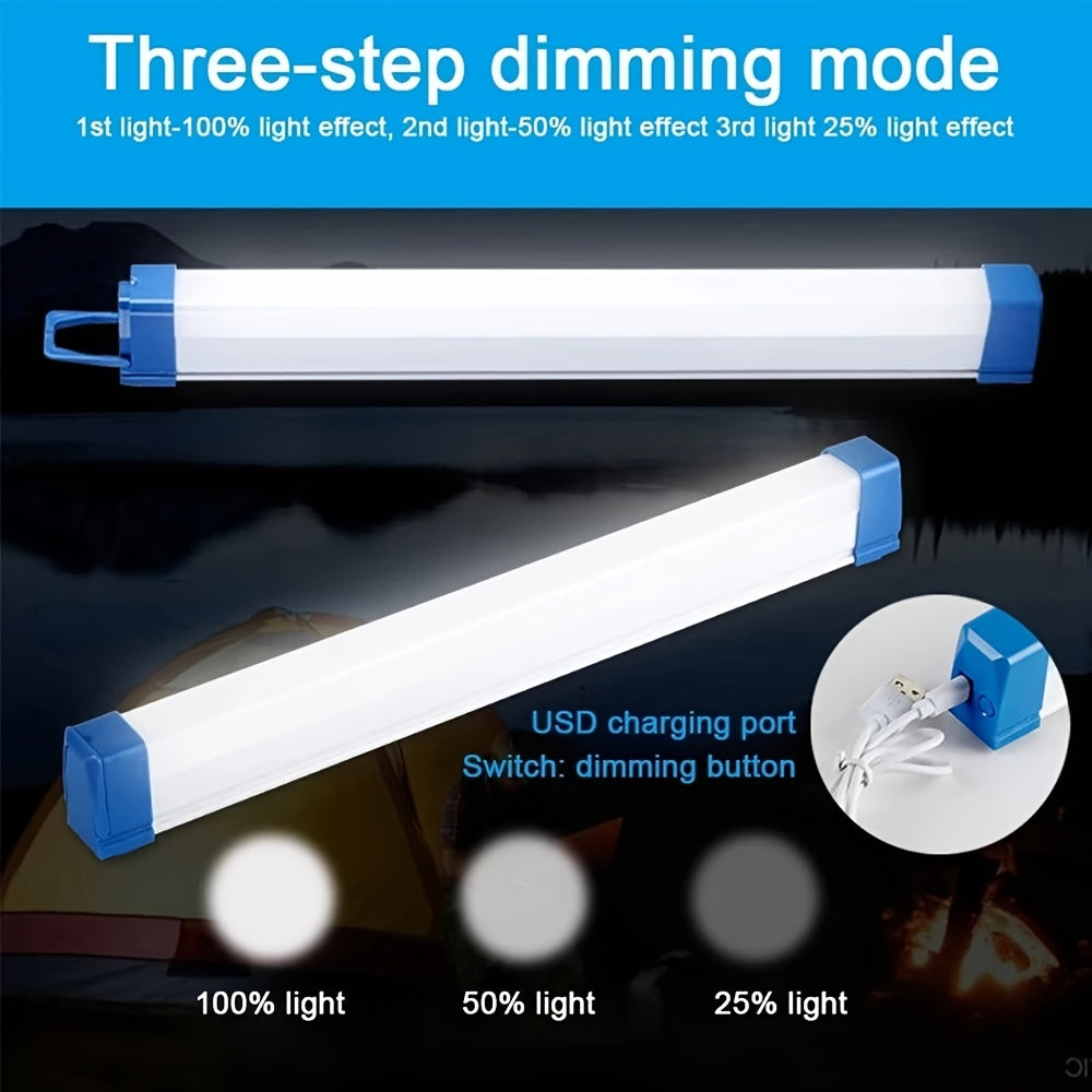 Lihangstar LED Camping Tube: Rechargeable, Magnetic Tail, 3 Illumination Modes, Geometric Design, Portable Market Lighting, Hanging Hook, Freestanding, Wall Mountable, 400mAh Battery, Bedroom Nightlight