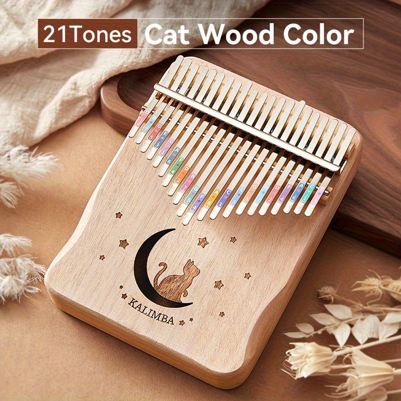 Easy-to-learn 21-tone Thumb Piano Kalimba for beginner girls, perfect birthday gift and popular internet celebrity musical instrument.