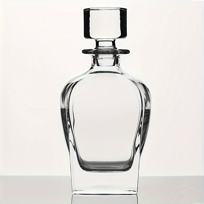 1pc classy square round 23oz/700ml wine decanter suitable for wine, whiskey, and mouthwash.