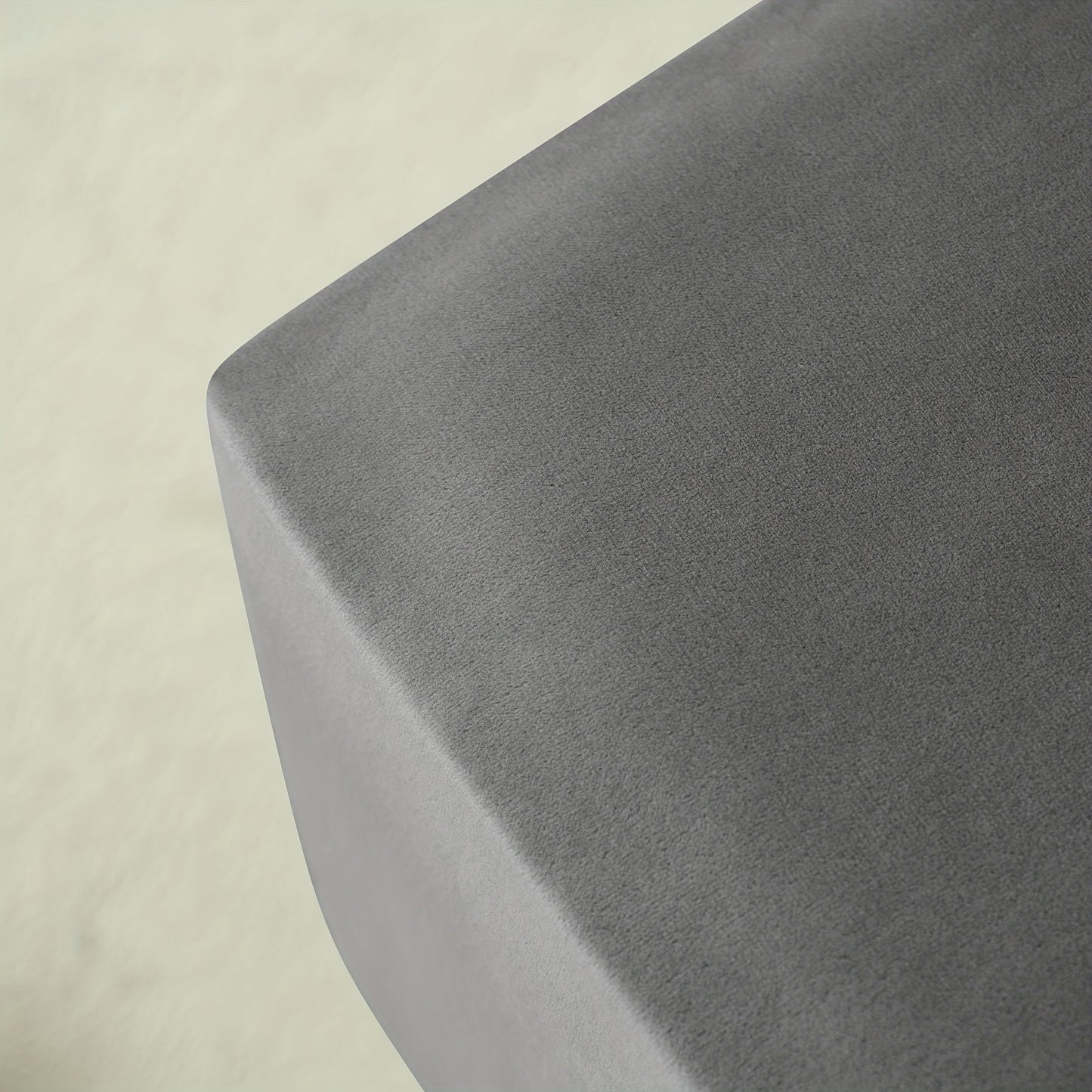 Velvet square ottoman cover for storage stool, with elastic and all-inclusive design.