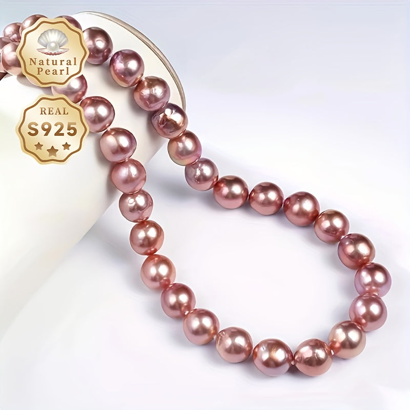 Luxurious and elegant, the MUFAN Pearl Necklace for Women features natural freshwater baroque pearls set in S925 sterling silver. This June birthstone necklace comes in a variety pack of 8-11mm pearls, perfect for daily wear. It comes in a beautiful gift