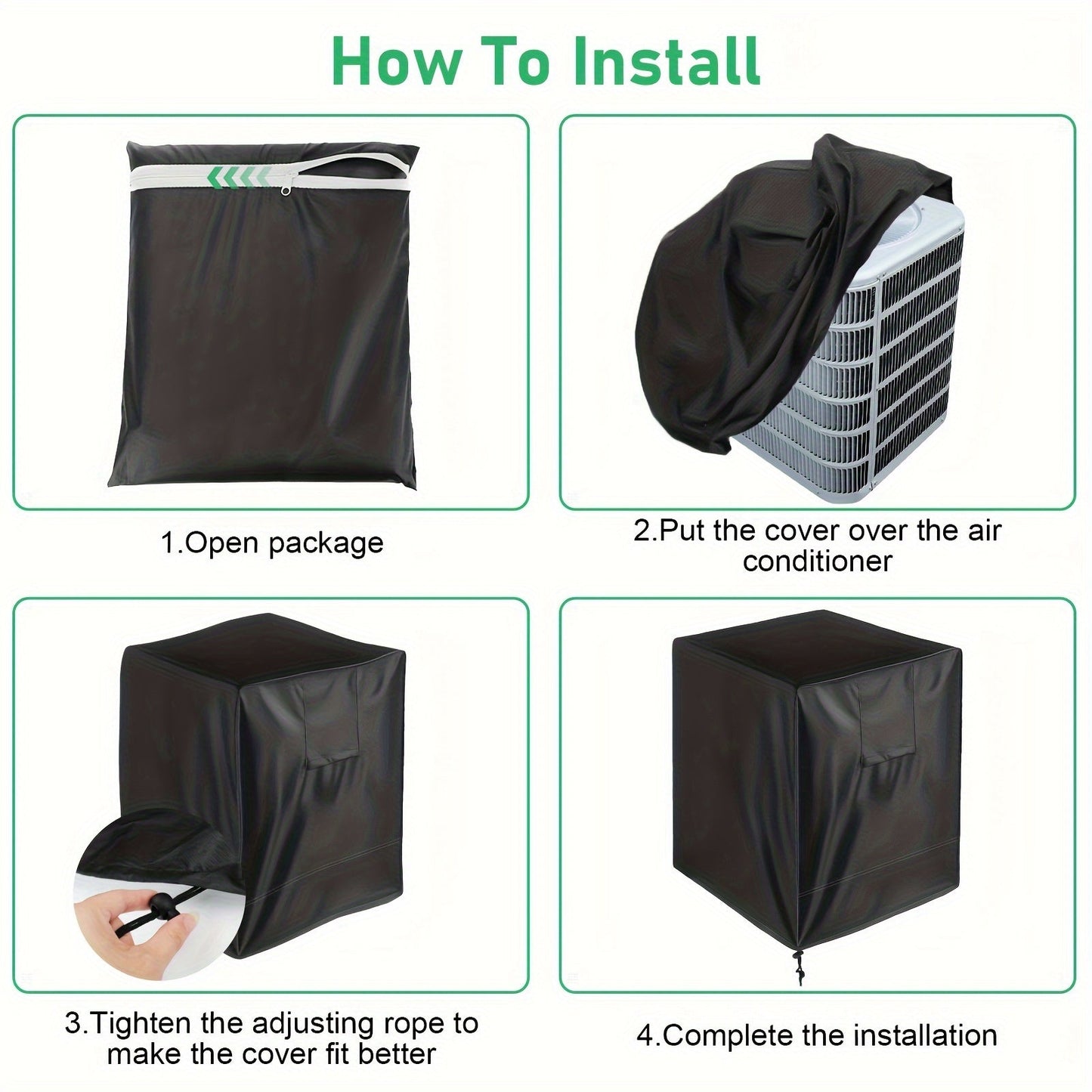 Protect your outdoor air conditioner with this durable Oxford fabric cover, measuring 60.96x60.96x73.66cm. Keep your unit safe from winter weather with this waterproof accessory.