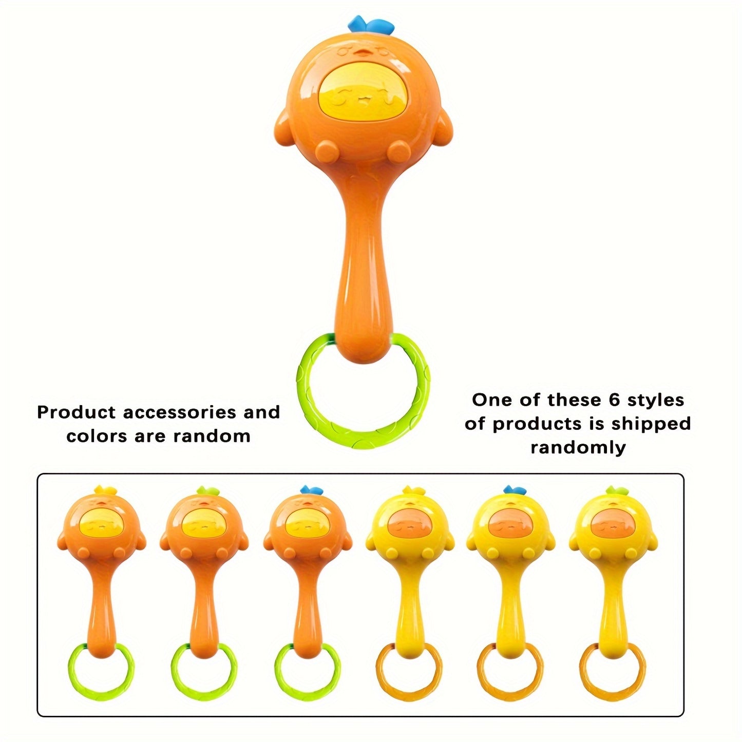 Baby grip sand hammer toy for infants, sound-producing shake bell for newborns, non-toxic, suitable for ages 0-3.