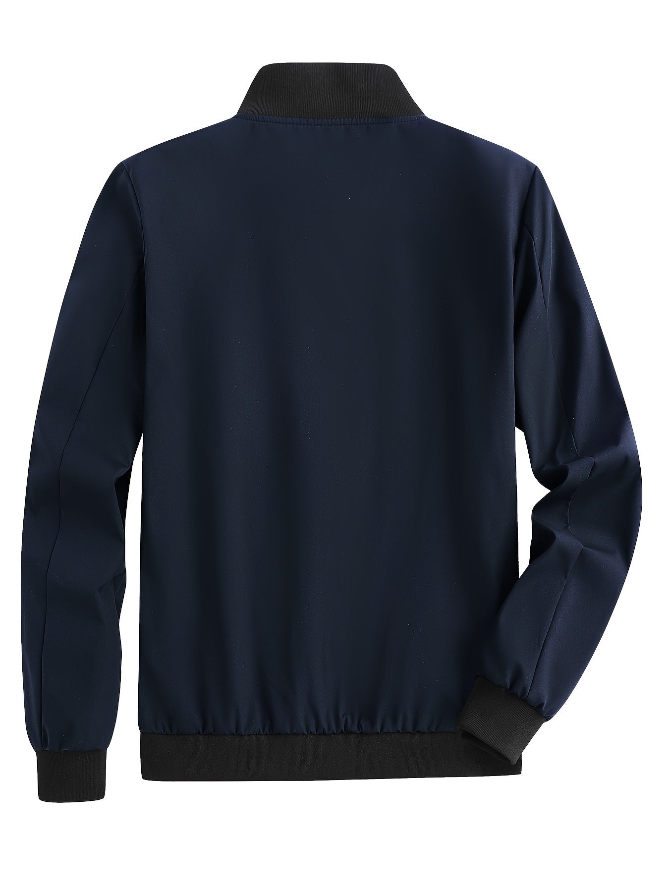 Baseball collar zip-up jacket for men, perfect for spring and fall sports. Great gift idea.