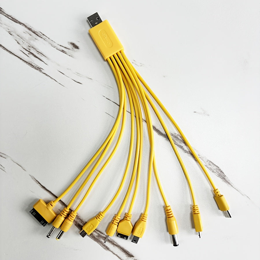 Multi-functional data cable allows for convenient charging of multiple devices with one connector.