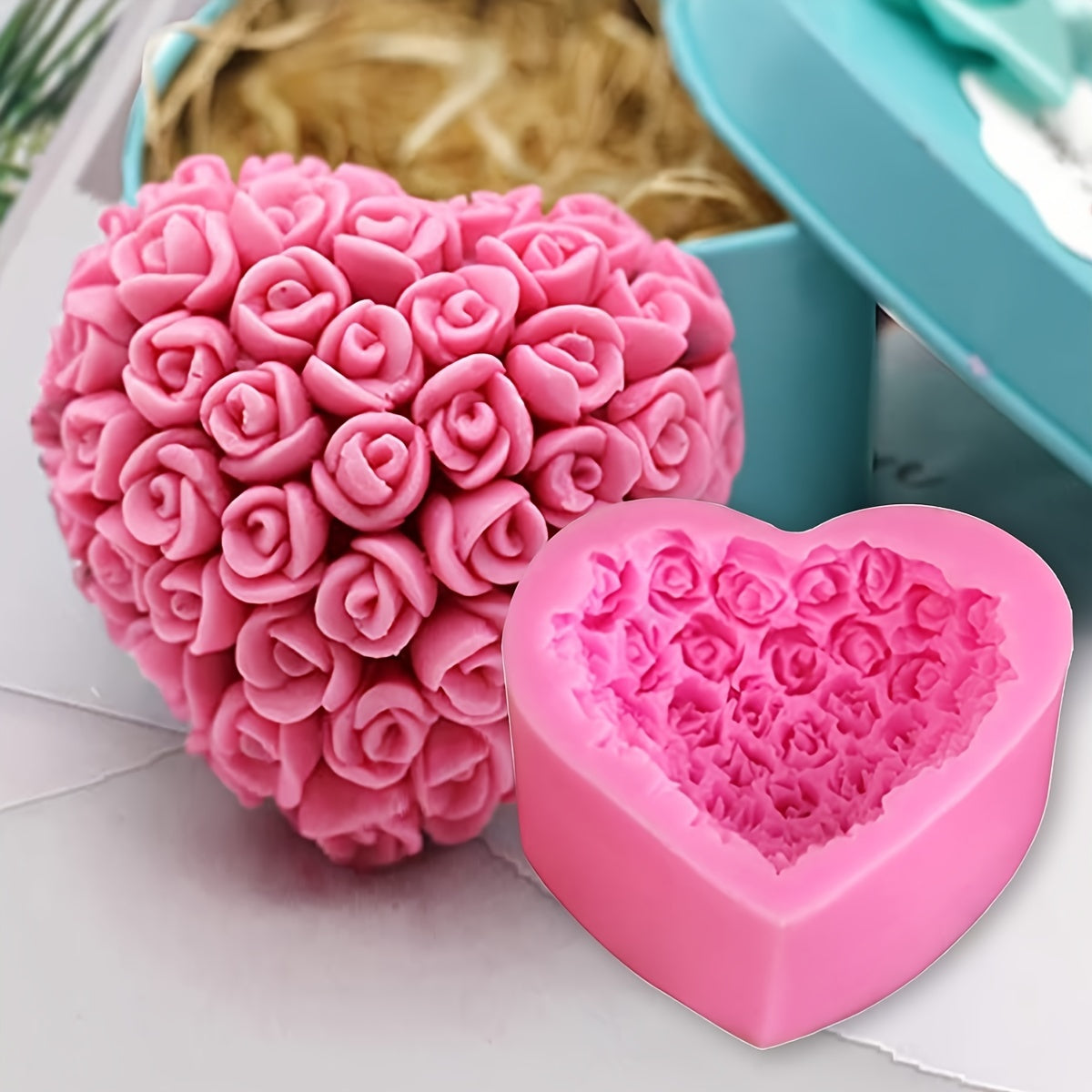 Rose Flower Shaped Silicone Mold for DIY Desserts and Baked Goods, Including Cake Decorating and Ice Cream Making