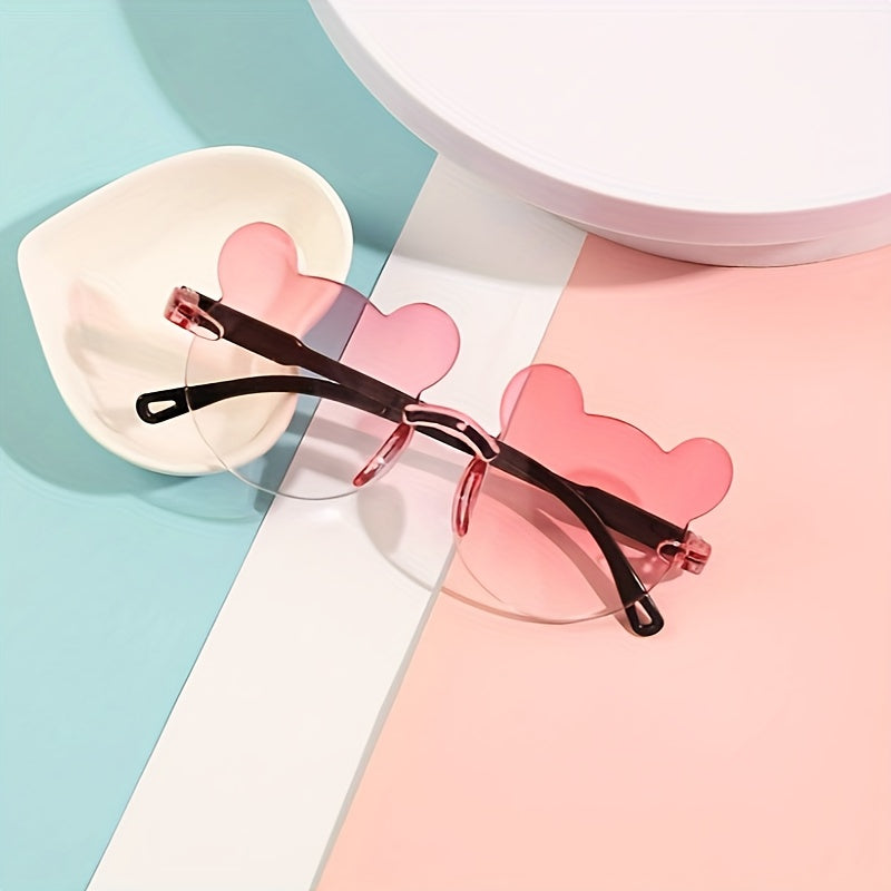 6 Teen Fashion Glasses: Round Butterfly Style, Mixed Color Frame with AC Lens. Ideal for Hiking, Valentine's, Thanksgiving, New Year, Pool Parties, Birthdays, and Gift Bags.