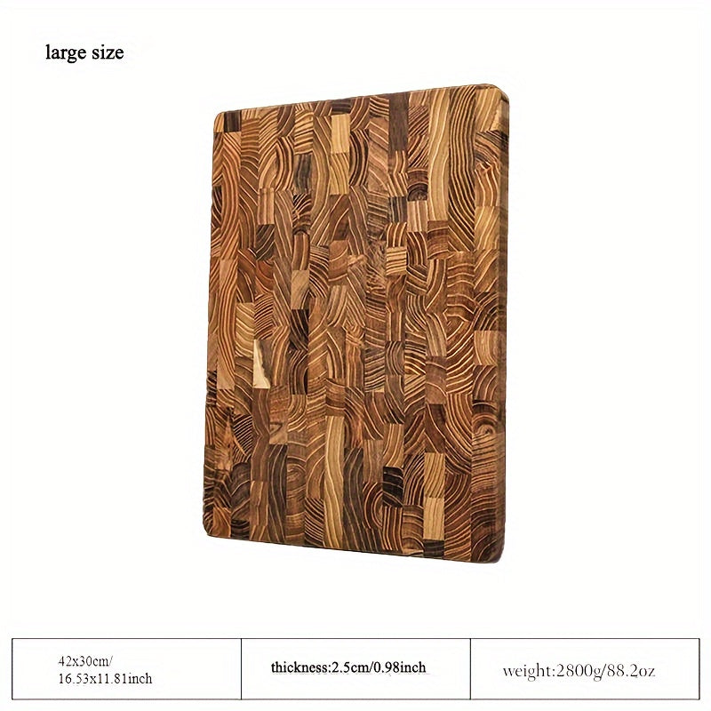 Top-quality Teak wood cutting board - Sleek rectangular design, durable chopping block for all your kitchen needs - Ideal for holiday gatherings like Halloween, Christmas, Easter, and Thanksgiving.